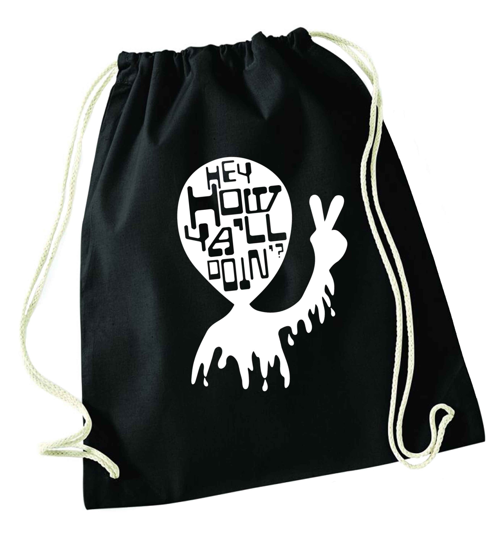 Misheard song lyrics - check!  black drawstring bag