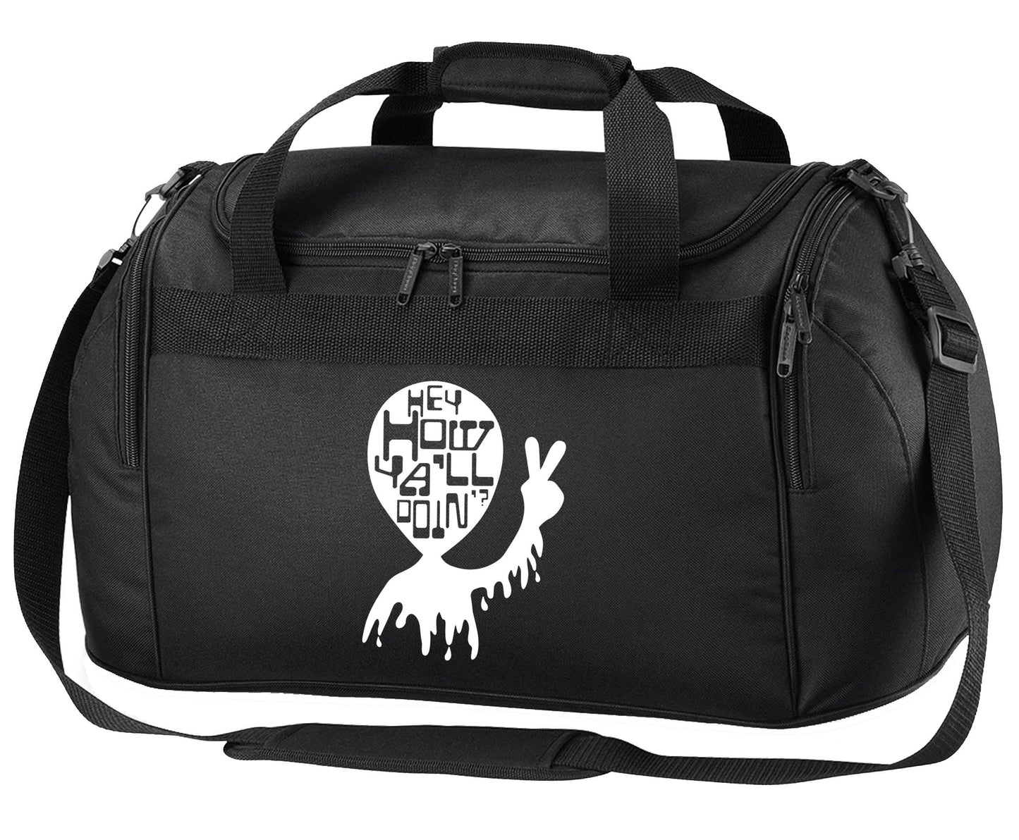 Misheard song lyrics - check!  black holdall / duffel bag