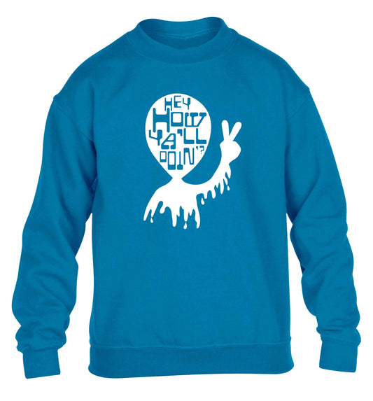 Misheard song lyrics - check!  children's blue sweater 12-13 Years