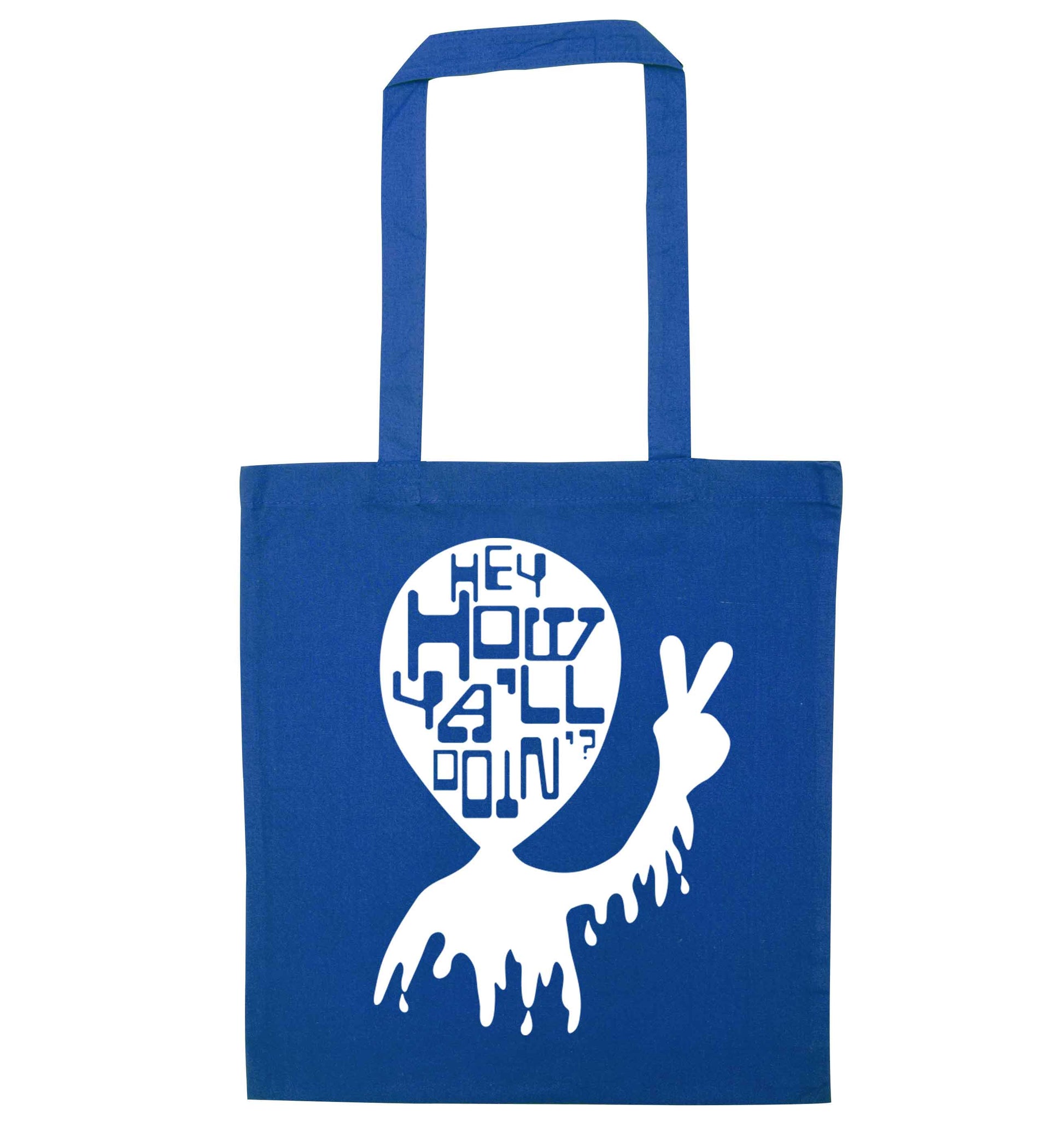 Misheard song lyrics - check!  blue tote bag