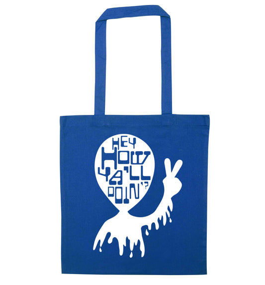 Misheard song lyrics - check!  blue tote bag