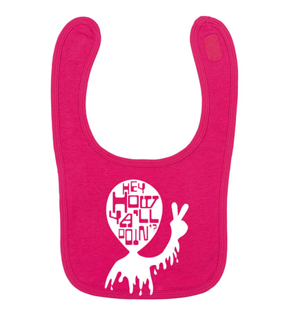 Misheard song lyrics - check!  dark pink baby bib