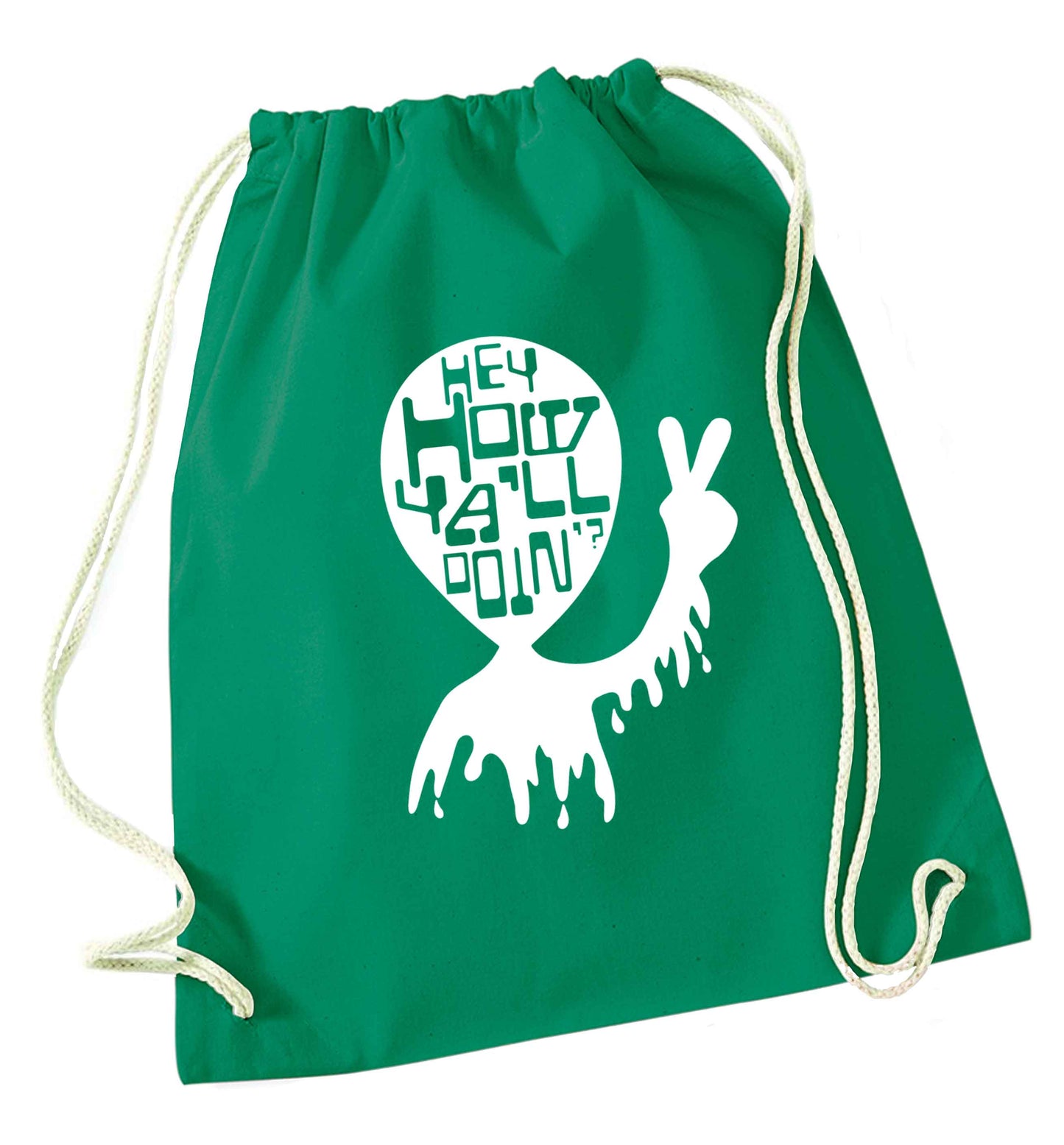 Misheard song lyrics - check!  green drawstring bag