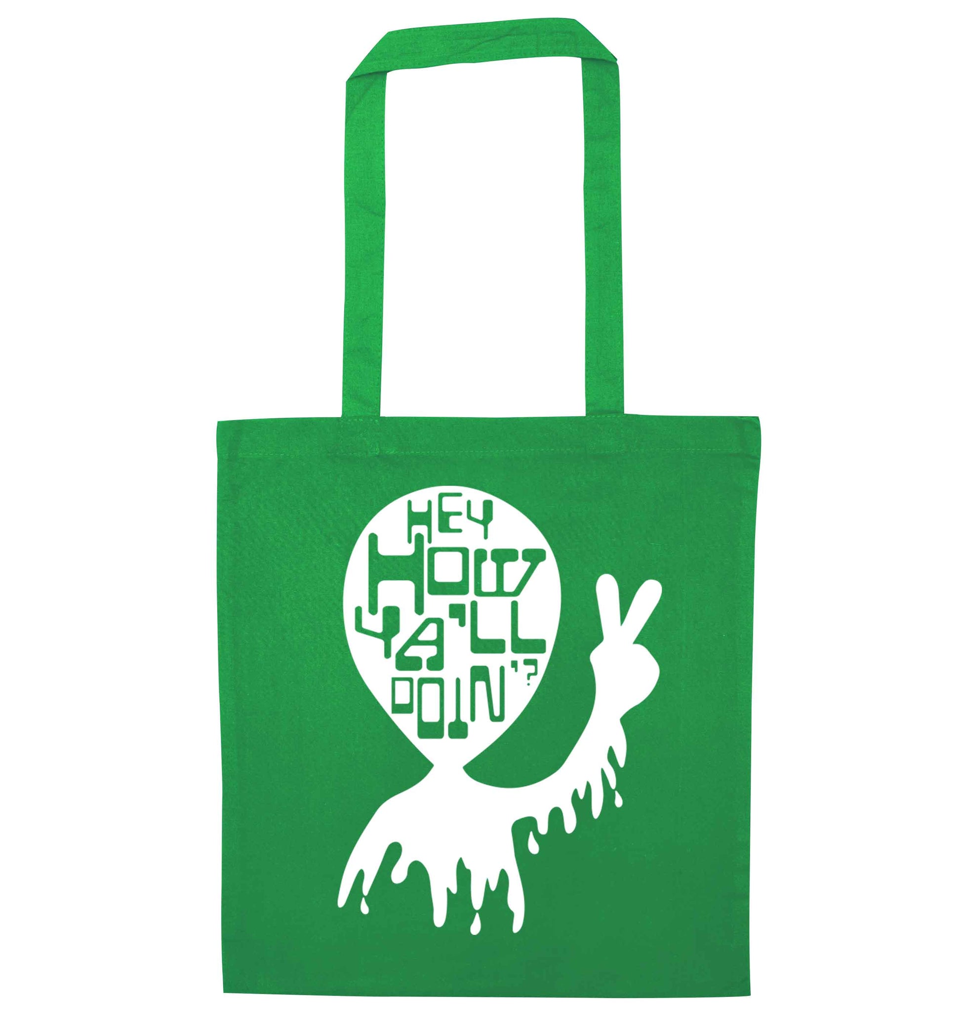 Misheard song lyrics - check!  green tote bag
