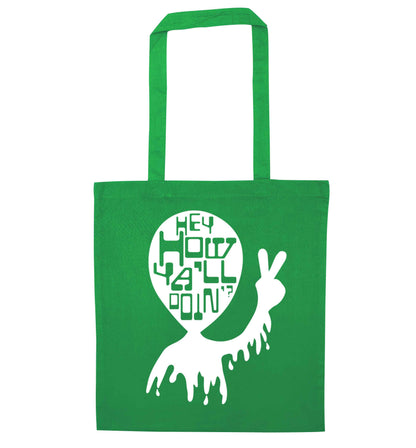 Misheard song lyrics - check!  green tote bag