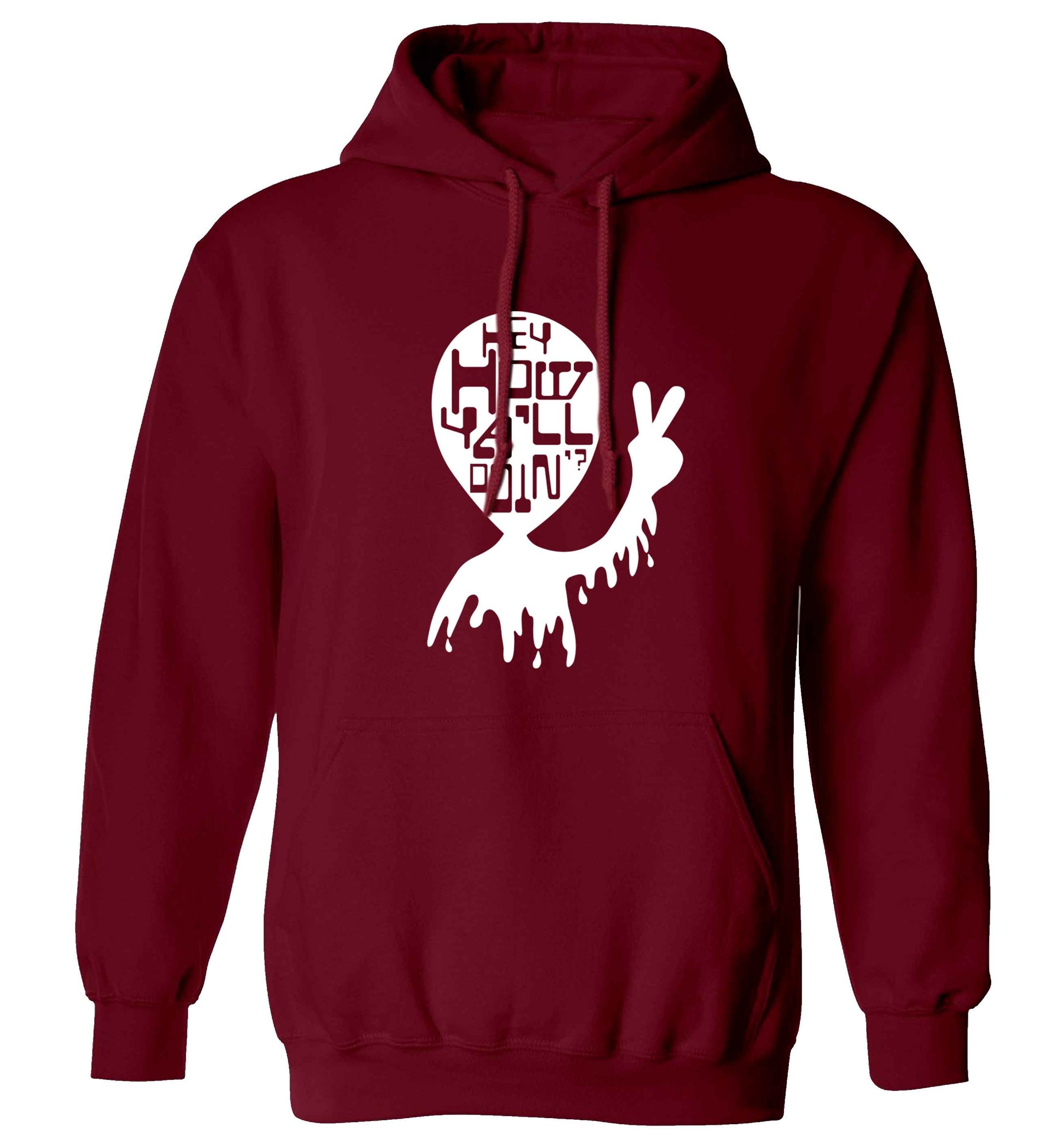 Misheard song lyrics - check!  adults unisex maroon hoodie 2XL