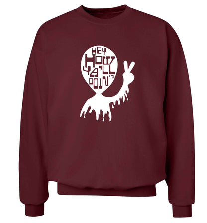 Misheard song lyrics - check!  adult's unisex maroon sweater 2XL