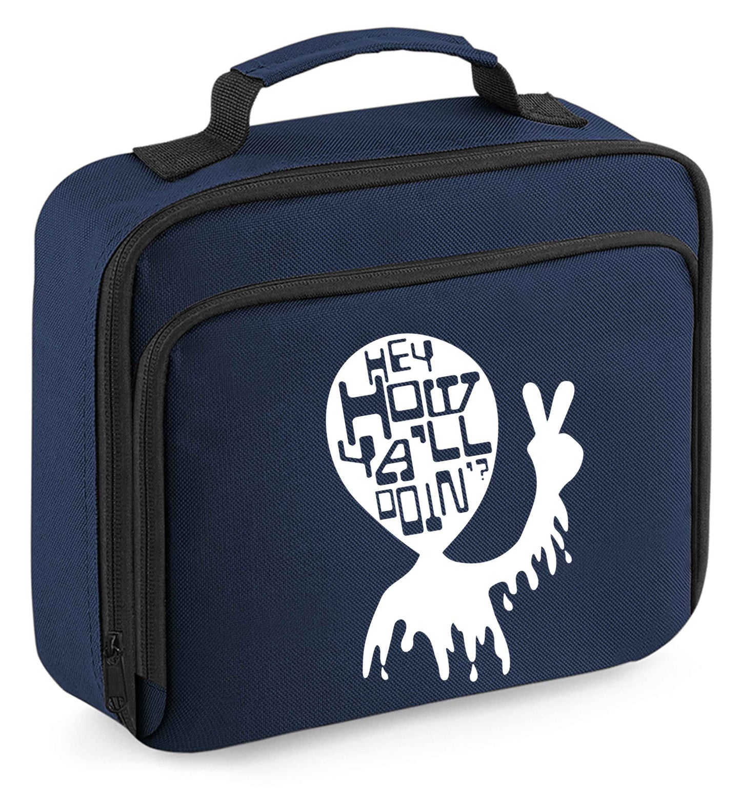 Any tex here insulated navy lunch bag cooler