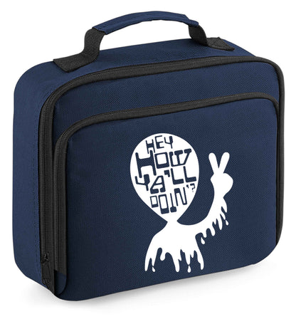 Any tex here insulated navy lunch bag cooler