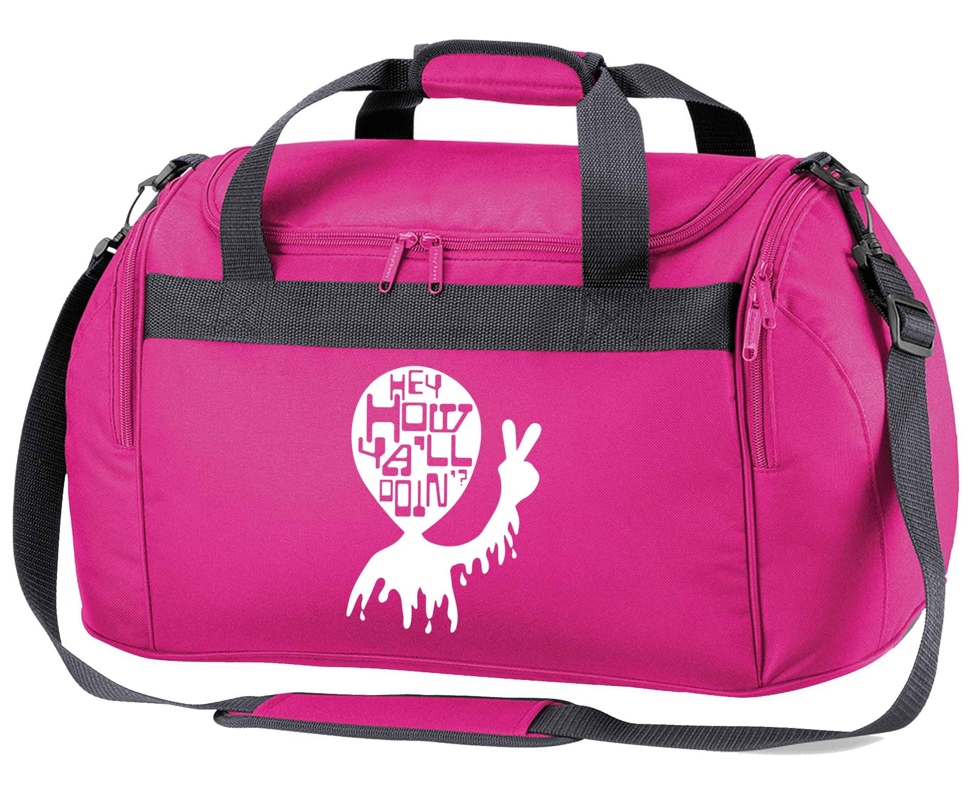 Misheard song lyrics - check!  pink holdall / duffel bag
