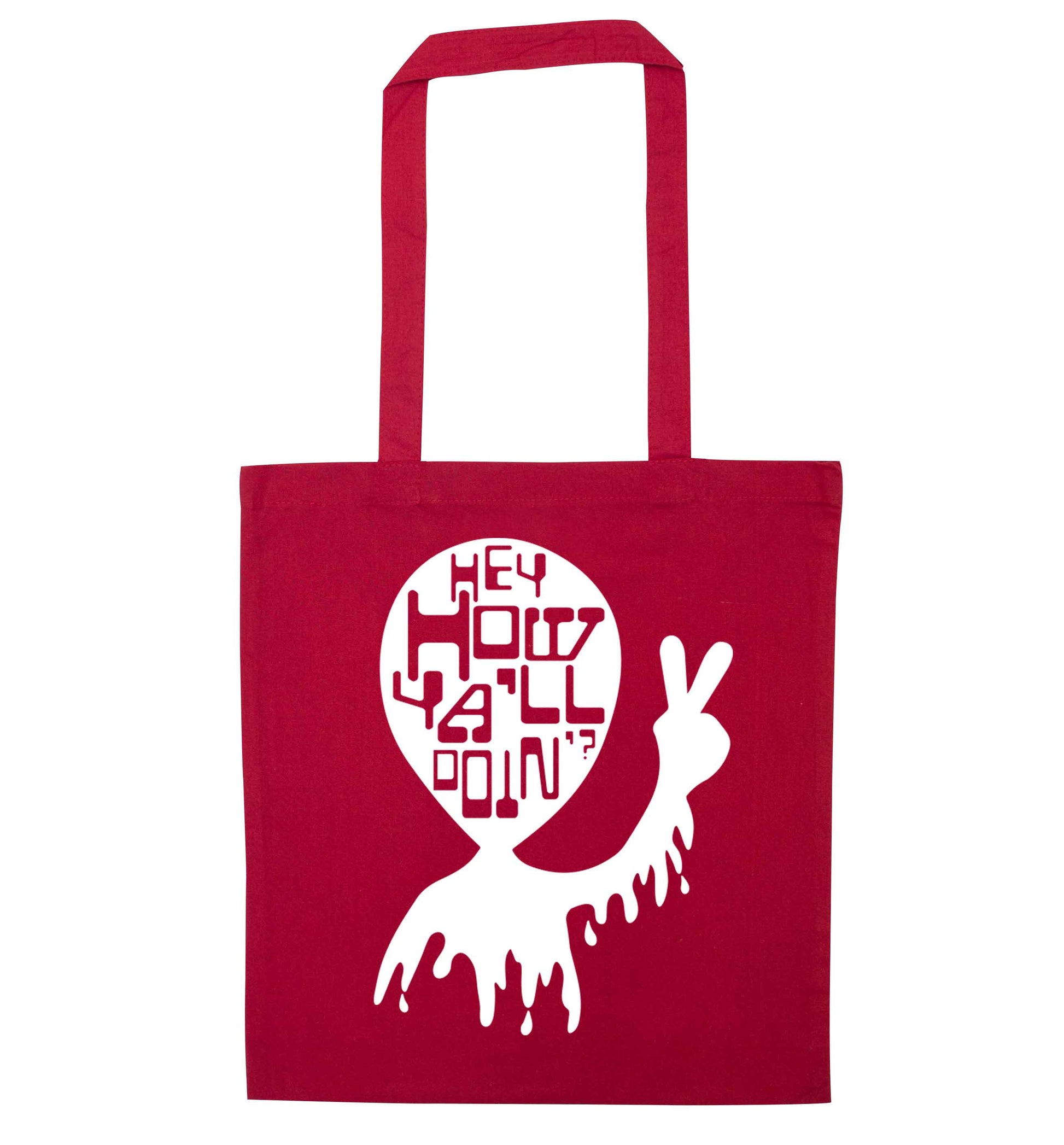 Misheard song lyrics - check!  red tote bag