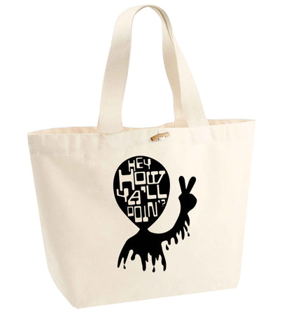 Misheard song lyrics - check!  organic cotton premium tote bag with wooden toggle in natural