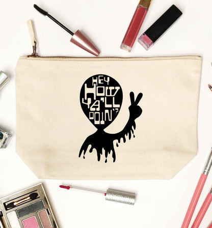 Misheard song lyrics - check!  natural makeup bag