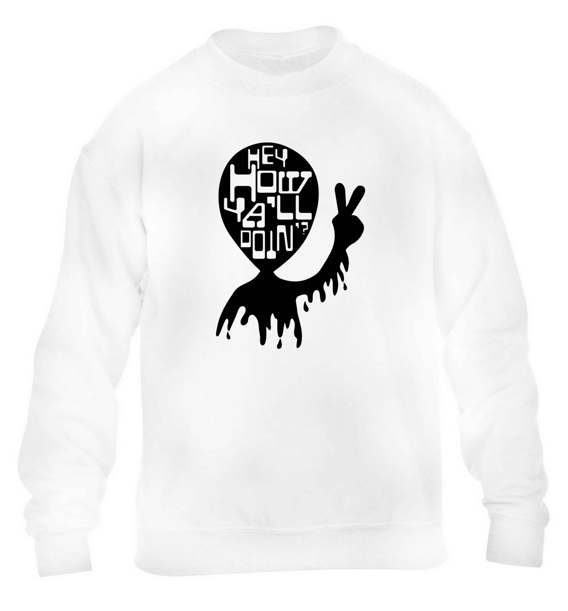 Misheard song lyrics - check!  children's white sweater 12-13 Years