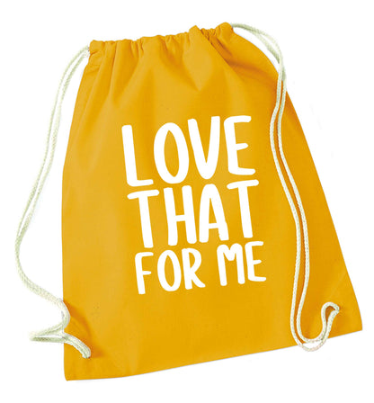 We love this for YOU! Who else loves saying this?!  mustard drawstring bag