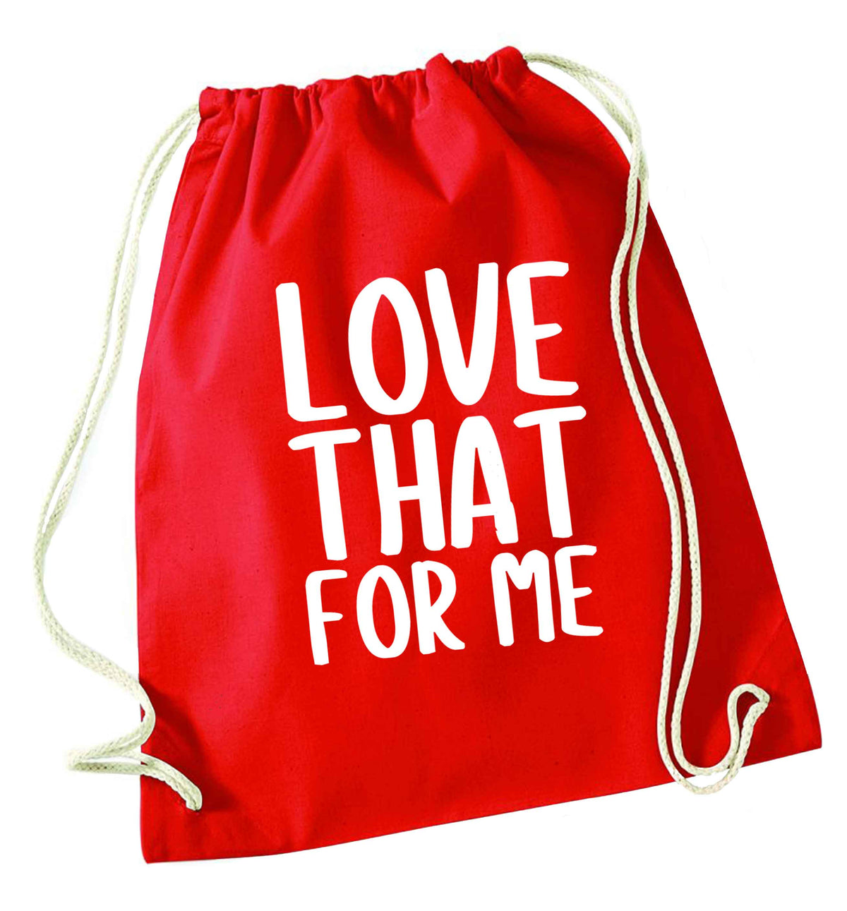 We love this for YOU! Who else loves saying this?!  red drawstring bag 