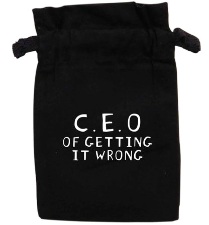 C.E.O of getting it wrong | XS - L | Pouch / Drawstring bag / Sack | Organic Cotton | Bulk discounts available!