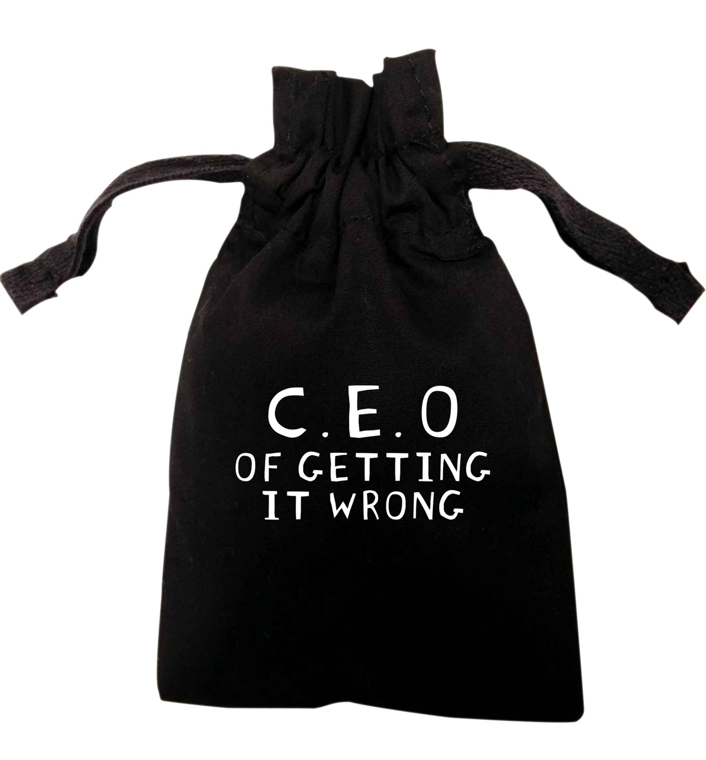 C.E.O of getting it wrong | XS - L | Pouch / Drawstring bag / Sack | Organic Cotton | Bulk discounts available!