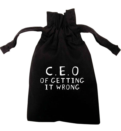 C.E.O of getting it wrong | XS - L | Pouch / Drawstring bag / Sack | Organic Cotton | Bulk discounts available!