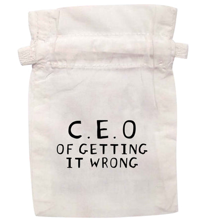 C.E.O of getting it wrong | XS - L | Pouch / Drawstring bag / Sack | Organic Cotton | Bulk discounts available!