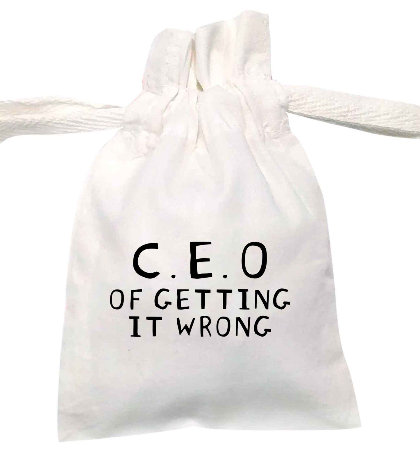 C.E.O of getting it wrong | XS - L | Pouch / Drawstring bag / Sack | Organic Cotton | Bulk discounts available!
