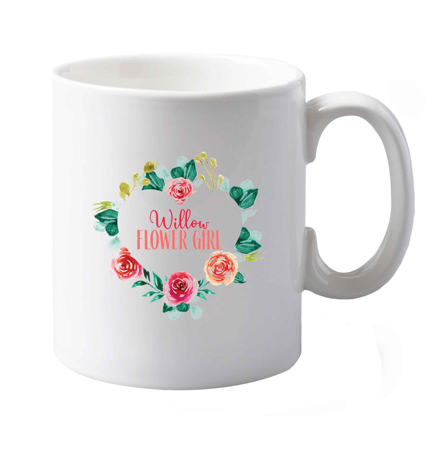 10 oz Perfect wedding guest favours or hen party gifts! Personalised bridal floral wreath designs, any name, any role!   ceramic mug both sides
