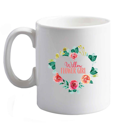 10 oz Perfect wedding guest favours or hen party gifts! Personalised bridal floral wreath designs, any name, any role!   ceramic mug right handed