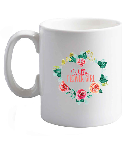 10 oz Perfect wedding guest favours or hen party gifts! Personalised bridal floral wreath designs, any name, any role!   ceramic mug right handed