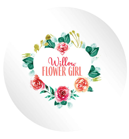 Perfect wedding guest favours or hen party gifts! Personalised bridal floral wreath designs, any name, any role! 24 @ 45mm matt circle stickers