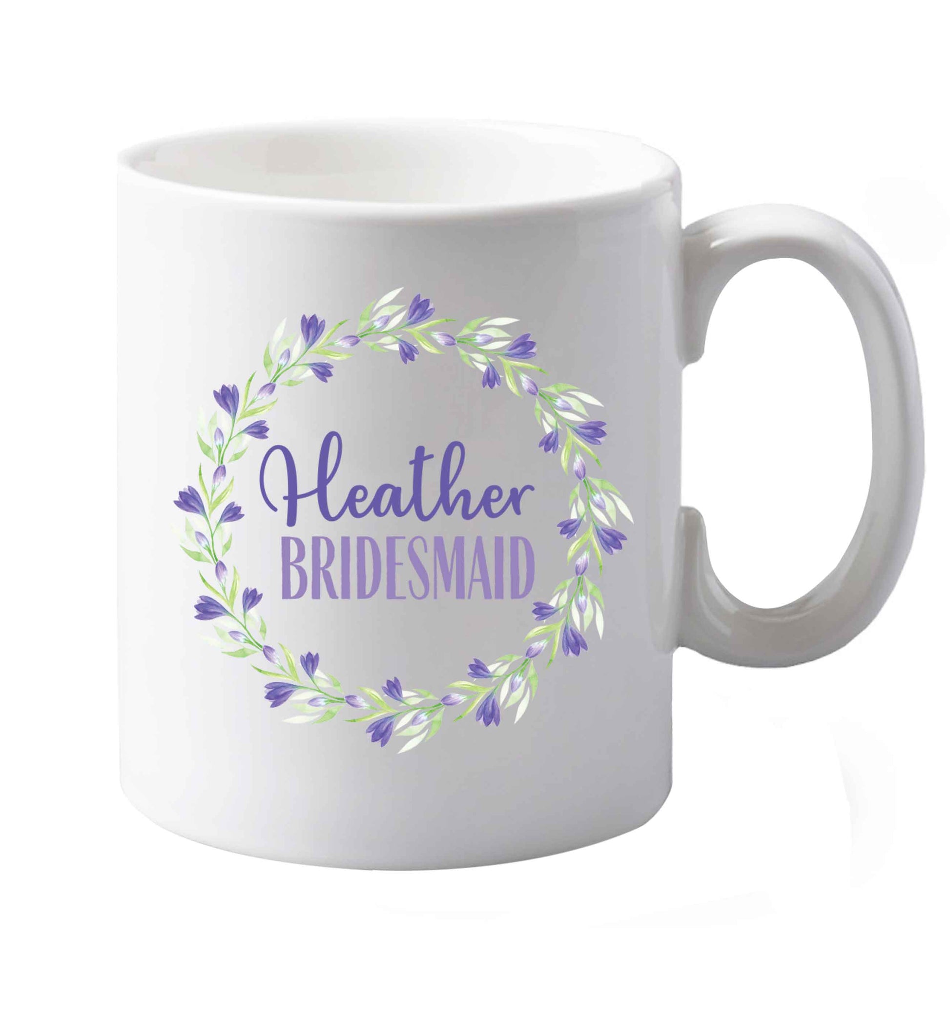10 oz Perfect wedding guest favours or hen party gifts! Personalised bridal floral wreath designs, any name, any role!   ceramic mug both sides
