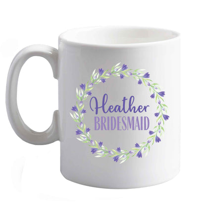 10 oz Perfect wedding guest favours or hen party gifts! Personalised bridal floral wreath designs, any name, any role!   ceramic mug right handed