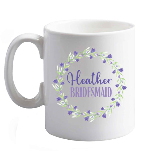 10 oz Perfect wedding guest favours or hen party gifts! Personalised bridal floral wreath designs, any name, any role!   ceramic mug right handed