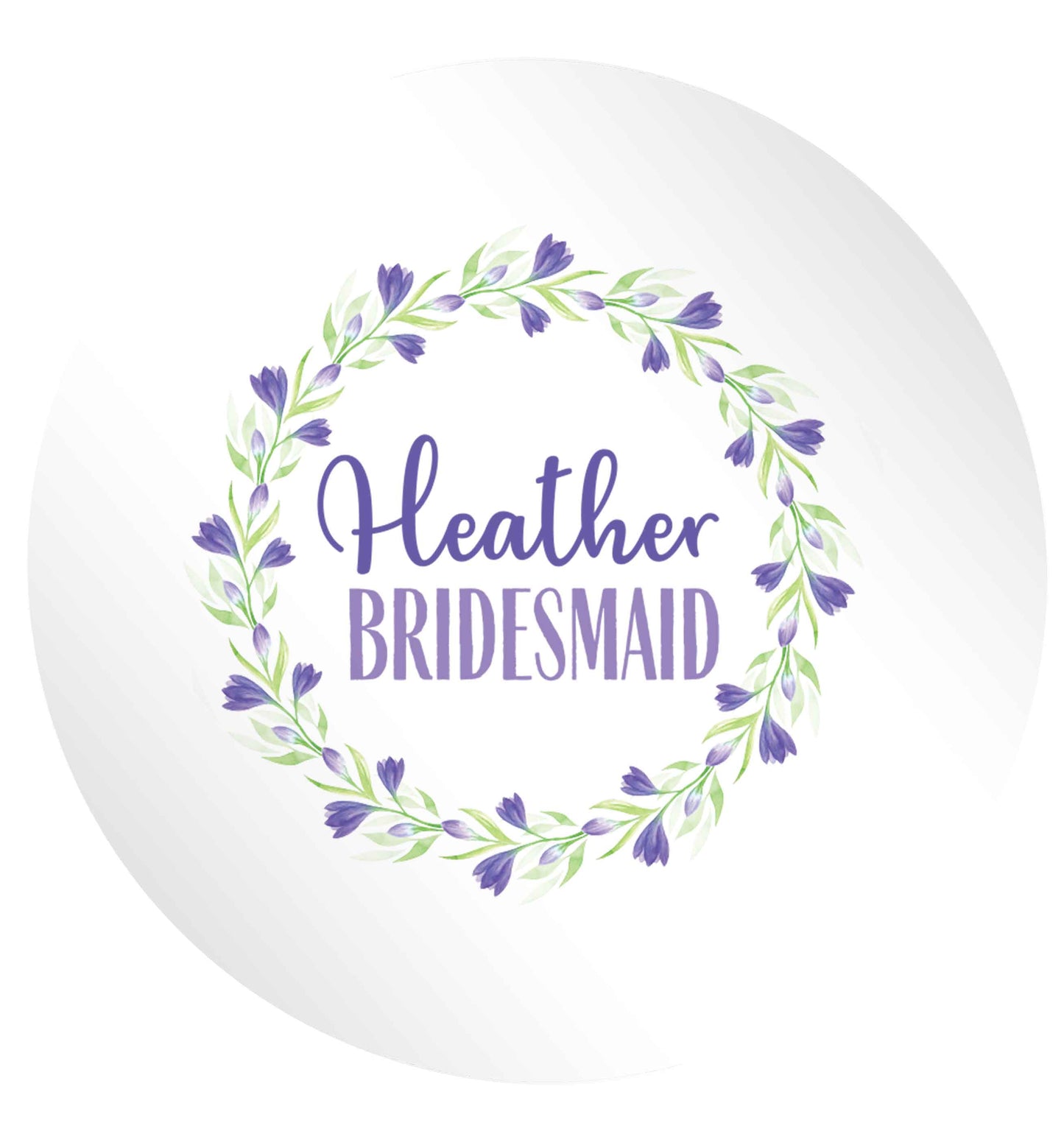 Perfect wedding guest favours or hen party gifts! Personalised bridal floral wreath designs, any name, any role! 24 @ 45mm matt circle stickers