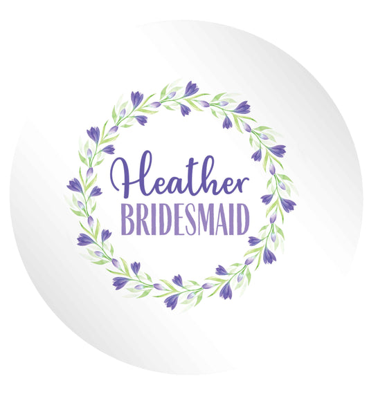 Perfect wedding guest favours or hen party gifts! Personalised bridal floral wreath designs, any name, any role! 24 @ 45mm matt circle stickers