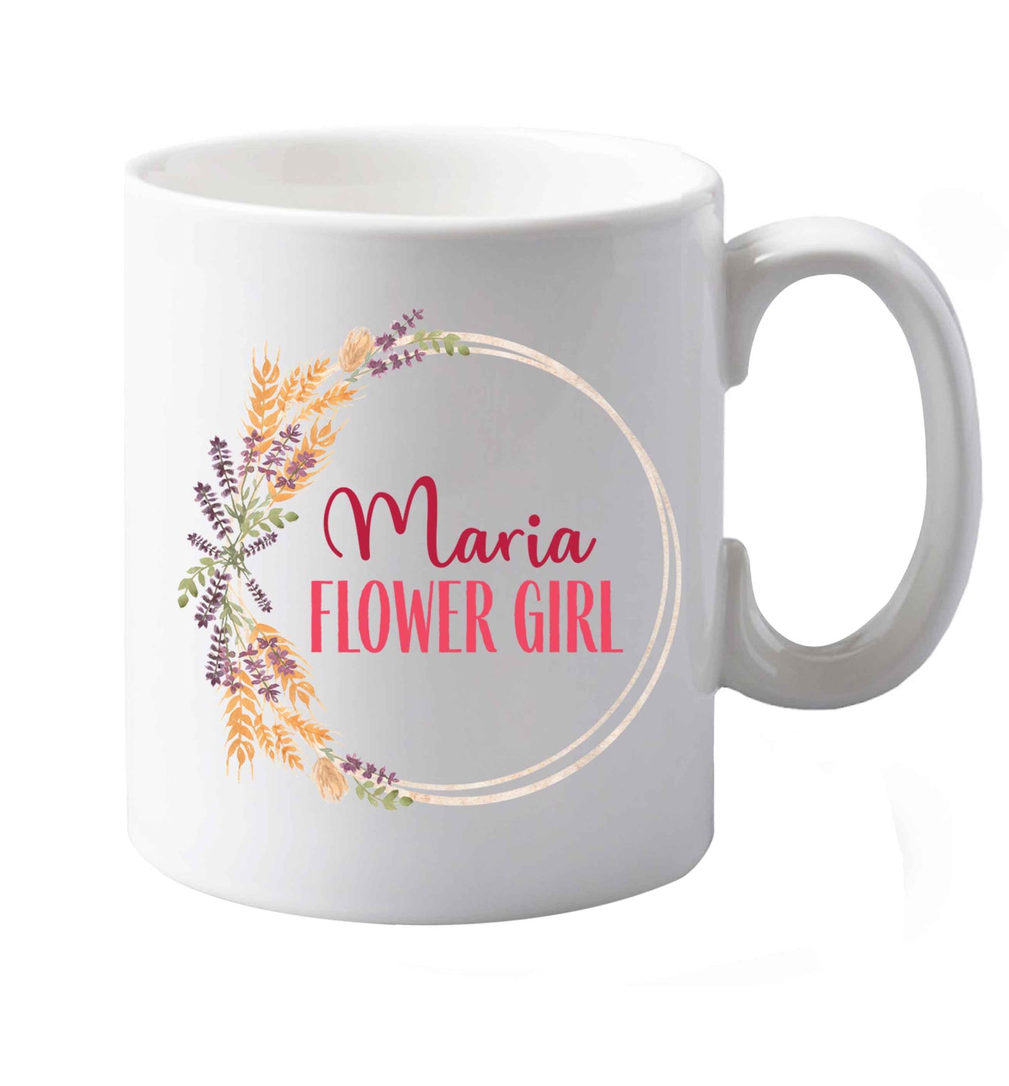 10 oz Perfect wedding guest favours or hen party gifts! Personalised bridal floral wreath designs, any name, any role!   ceramic mug both sides