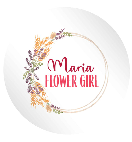 Perfect wedding guest favours or hen party gifts! Personalised bridal floral wreath designs, any name, any role! 24 @ 45mm matt circle stickers