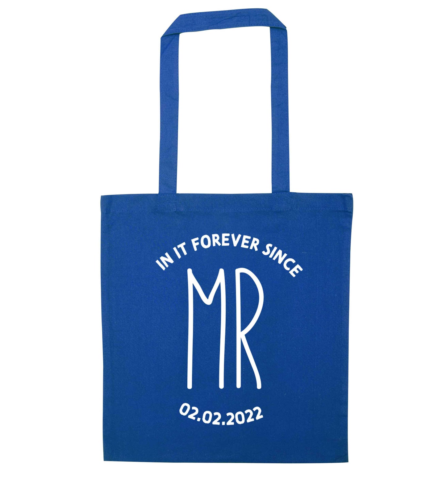 Perfect wedding guest favours or hen party gifts! Personalised bridal floral wreath designs, any name, any role! blue tote bag