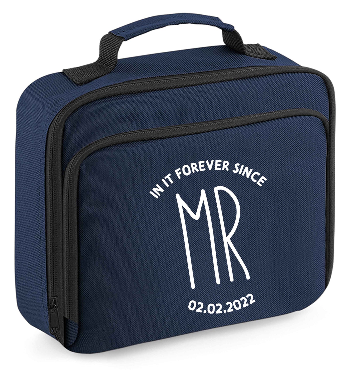 Any tex here insulated navy lunch bag cooler