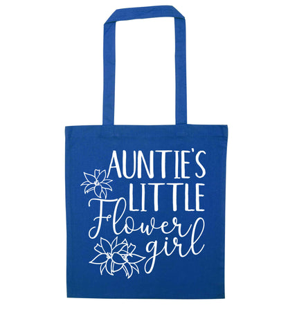Perfect wedding guest favours or hen party gifts! Personalised bridal floral wreath designs, any name, any role! blue tote bag