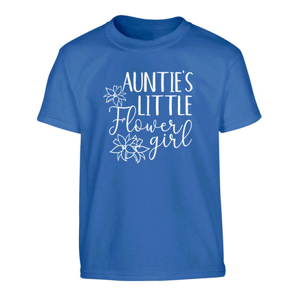 Perfect wedding guest favours or hen party gifts! Personalised bridal floral wreath designs, any name, any role! Children's blue Tshirt 12-13 Years