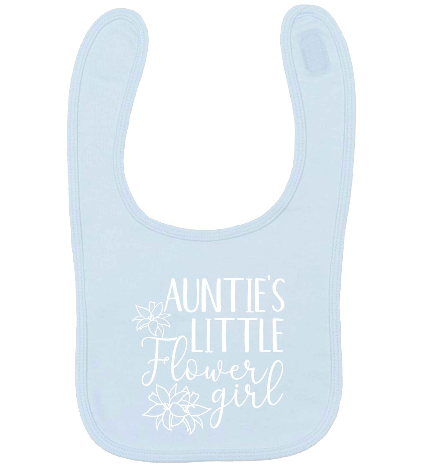 Perfect wedding guest favours or hen party gifts! Personalised bridal floral wreath designs, any name, any role! pale blue baby bib