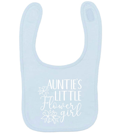 Perfect wedding guest favours or hen party gifts! Personalised bridal floral wreath designs, any name, any role! pale blue baby bib