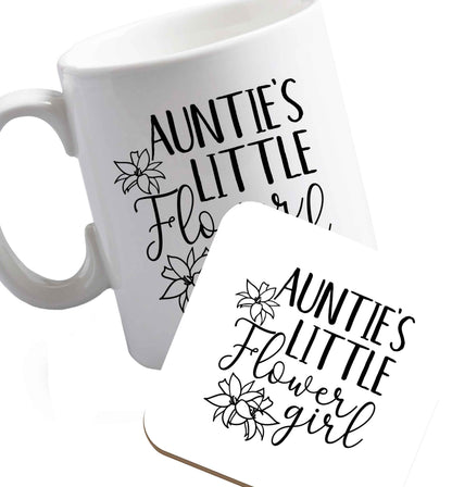10 oz Perfect wedding guest favours or hen party gifts! Personalised bridal floral wreath designs, any name, any role!   ceramic mug and coaster set right handed