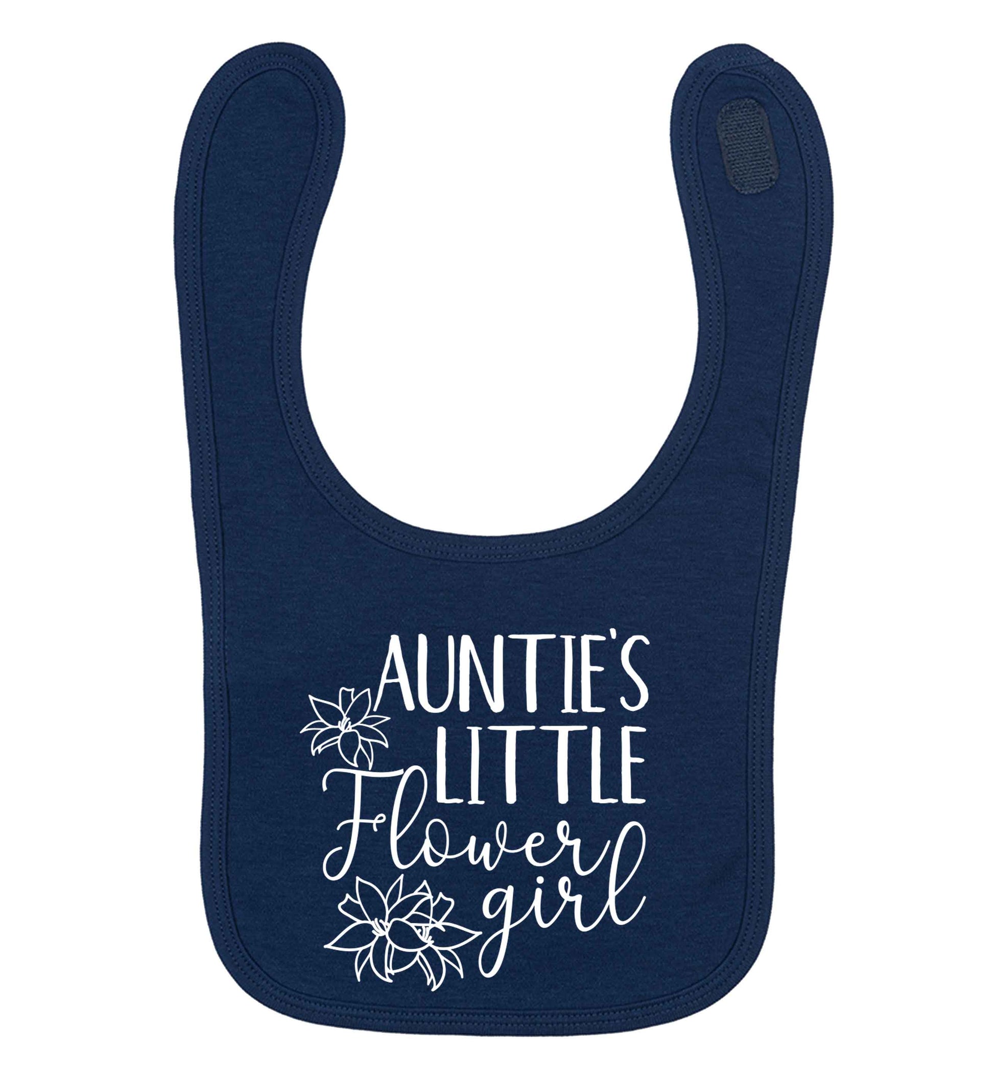 Perfect wedding guest favours or hen party gifts! Personalised bridal floral wreath designs, any name, any role! navy baby bib