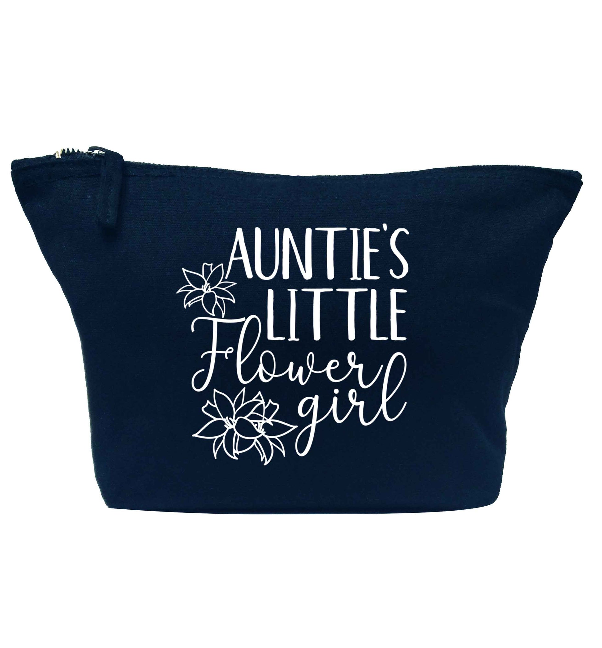 Perfect wedding guest favours or hen party gifts! Personalised bridal floral wreath designs, any name, any role! navy makeup bag