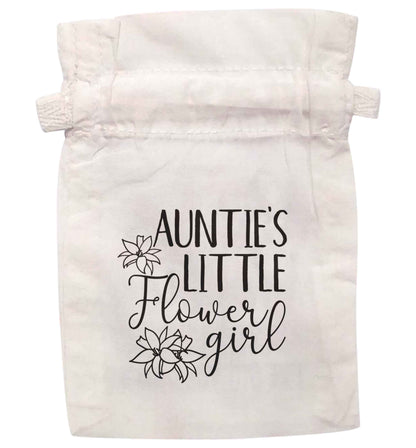 Aunties little flowergirl | XS - L | Pouch / Drawstring bag / Sack | Organic Cotton | Bulk discounts available!