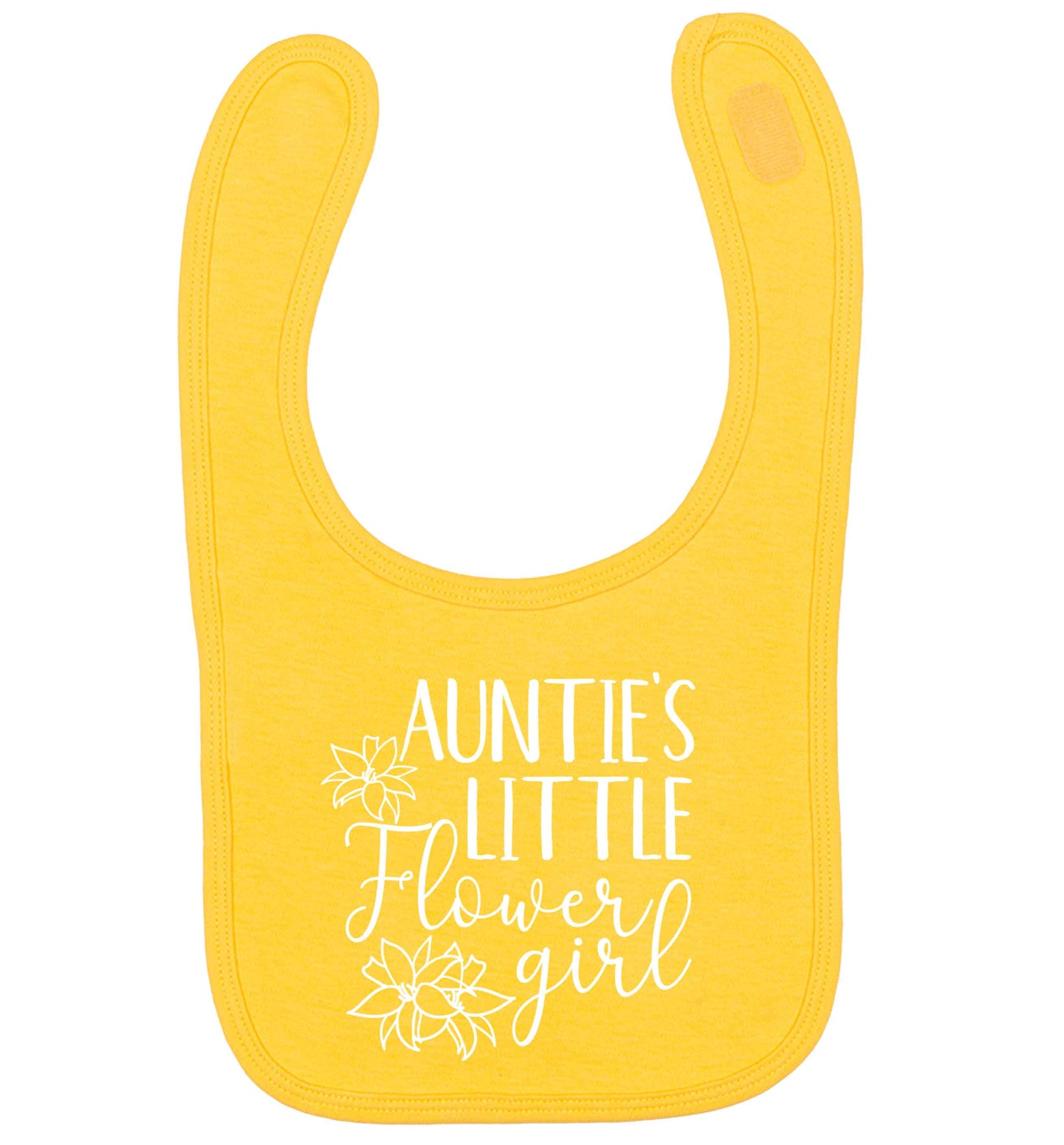 Perfect wedding guest favours or hen party gifts! Personalised bridal floral wreath designs, any name, any role! yellow baby bib
