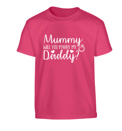 Looking for a unique way to pop the question? Why not let your kids do it!  Children's pink Tshirt 12-13 Years