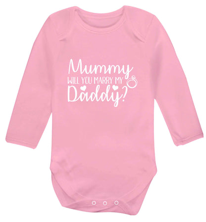 Looking for a unique way to pop the question? Why not let your kids do it!  baby vest long sleeved pale pink 6-12 months