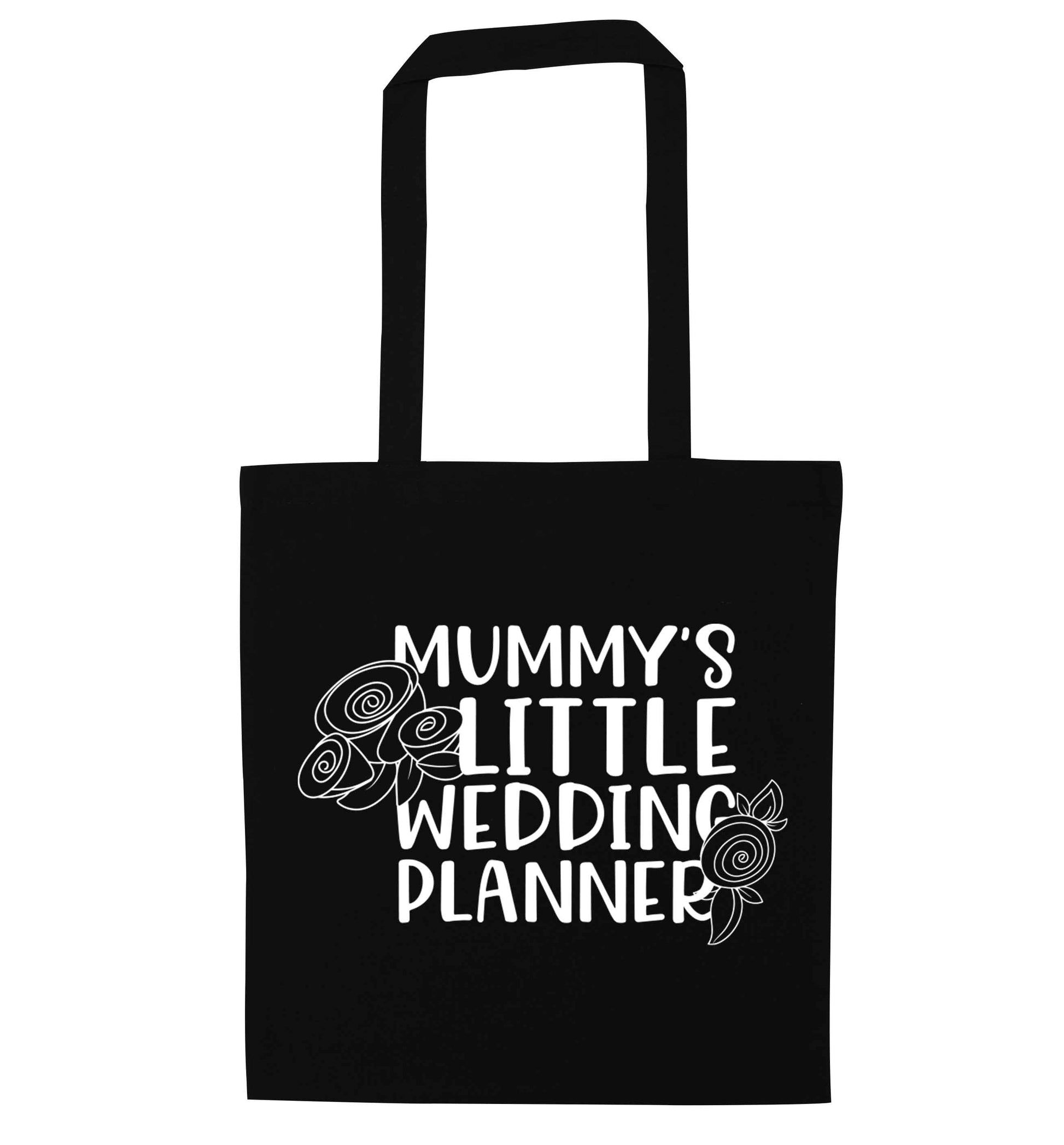 adorable wedding themed gifts for your mini wedding planner! black tote bag